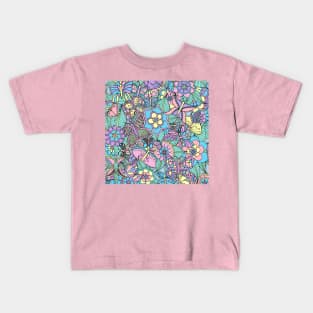 Pastel Butterfly Garden Kids T-Shirt